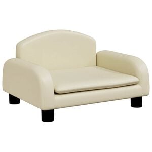 vidaXL Kids Sofa Cream 50x40x30 cm Faux Leather
