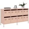 vidaXL Sideboard Pink 135x39x73.5 cm Cold-rolled Steel