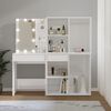 vidaXL LED Dressing Table with 2 Cabinets High Gloss White Engineered Wood