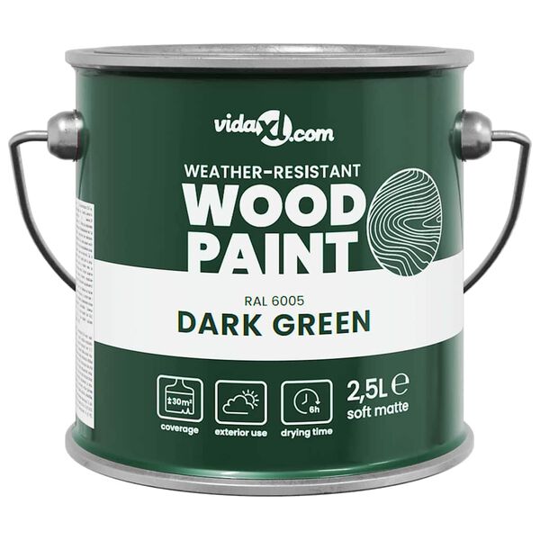 vidaXL Wood Paint Green 16.5 x 16.5 x 16 cm Wall Print