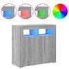 vidaXL Sideboard with LED Lights Grey Sonoma 80x35x75 cm