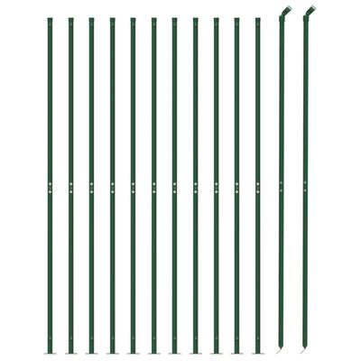 vidaXL Wire Mesh Fence with Flange Green 1x25 m