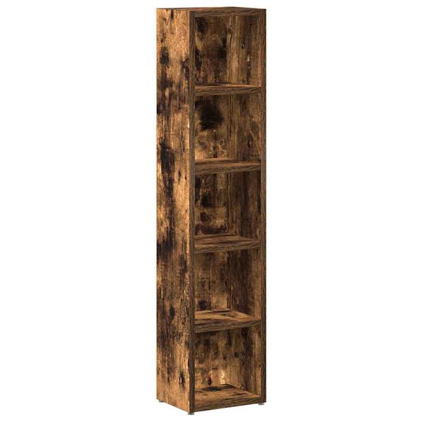 vidaXL CD Cabinets 2 pcs Smoked Oak 21x16x93.5 cm Engineered Wood