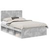 vidaXL Bed Frame Concerte Grey 135 x 190 cm Solid Pine Wood