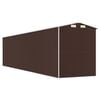 vidaXL Garden Shed Dark Brown 192x855x223 cm Galvanised Steel