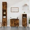 vidaXL 3 Piece Bathroom Cabinet Set Smoked Oak Engineered Wood