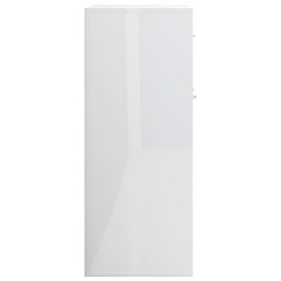 vidaXL Sideboard High Gloss White 88x30x70 cm Engineered Wood