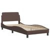 vidaXL Bed Frame with LED without Mattress "Hvar" Brown 90x200 cm