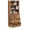 vidaXL Highboard Old Wood 69.5 x 32.5 x 180 cm Engineered Wood