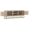 vidaXL TV Cabinet 110x30x40 cm Solid Bleached Wood Mango