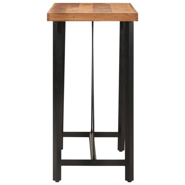 vidaXL Bar Table 110x55x107 cm Solid Wood Acacia and Iron