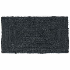 vidaXL Area Rug Dark Grey 60 x 110 cm Jute