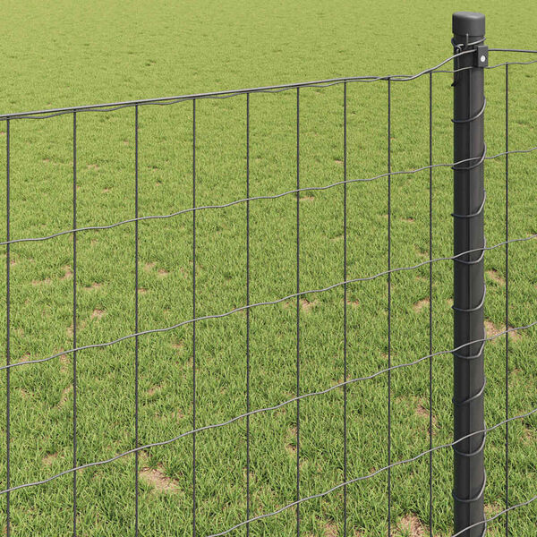 vidaXL Euro Fence Grey 0.4 x 50 m PVC-coated iron