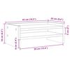 vidaXL Monitor Stand Smoked Oak 42x24x16 cm Engineered Wood