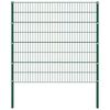 vidaXL Fence Panel with Posts Iron 522x160 cm Green