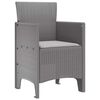 vidaXL Garden Chair 4 pcs Light grey 53 x 49 x 85 cm PP
