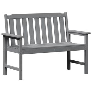 vidaXL Garden Bench Light Grey 120 x 59 x 88 cm HDPE