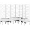 vidaXL Garden Planter with Trellis White 160x120x142 cm PP