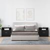 vidaXL Bedside Cabinets with Drawer 2 pcs Black Oak 51x31x47 cm