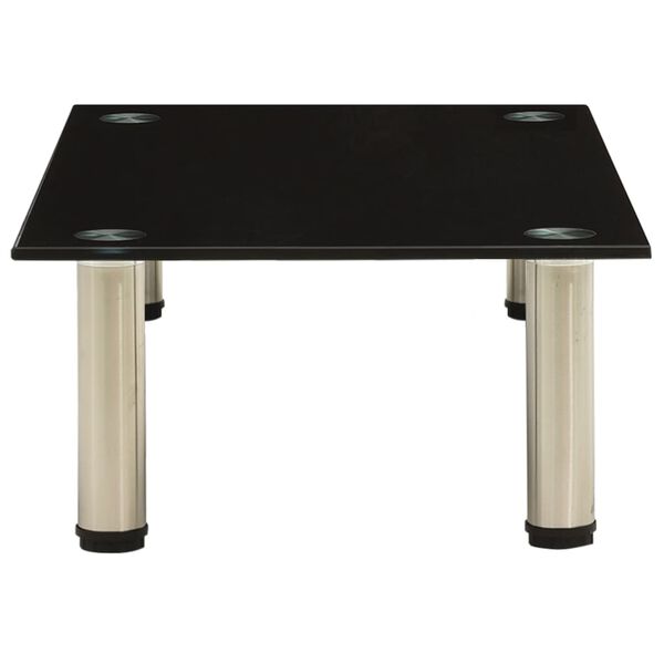 vidaXL TV Stand Black 60x35x17 cm Tempered Glass