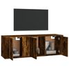 vidaXL 2 Piece TV Cabinet Set Smoked Oak Engineered Wood