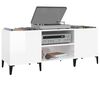 vidaXL Record Cabinet High Gloss White 121x38x48 cm Engineered Wood