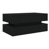 vidaXL Coffee Table with LED Lights Black Oak 90x50x40 cm