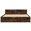 vidaXL Bed Frame with Headboard without Mattress Smoked Oak 180x200 cm Super King