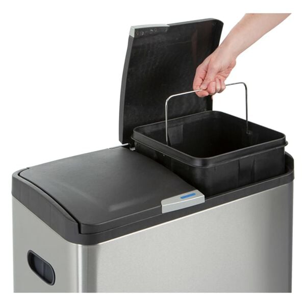 Practo Home Pedal Bin 2x20 L Matt Stainless Steel