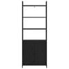 vidaXL Book Cabinet Black Oak 60 x 24 x 161 cm Engineered Wood