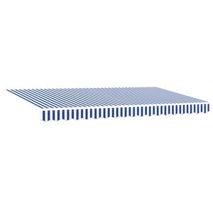 vidaXL Retractable Awning Retractable Striped Blue 350 x 200 cm Fabric