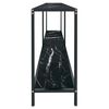 vidaXL Console Table Black 180x35x75.5 cm Tempered Glass