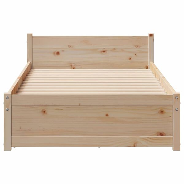vidaXL Bed Frame without Mattress 100x200 cm Solid Wood Pine