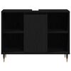 vidaXL Bathroom Cabinet Black 80 x 33 x 60 cm Engineered Wood