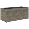 vidaXL Garden Planters with 2 Pots 2 pcs Grey 72x30x32 cm Poly Rattan