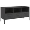 vidaXL TV Cabinet Black 100.5x39x50.5 cm Steel