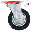 vidaXL 8 pcs Swivel Casters 100 mm