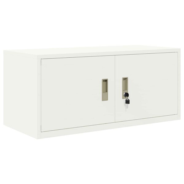 vidaXL Storage Cabinet White 90 x 40 x 40 cm Cold-Rolled Steel