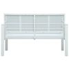 vidaXL Garden Bench 120 cm HDPE White Wood Look