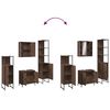 vidaXL 4 Piece Bathroom Cabinet Set Brown Oak Engineered Wood
