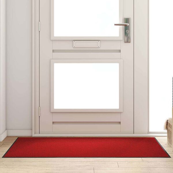 vidaXL Doormat Red and Black 90 x 150 cm 100% Polyamide