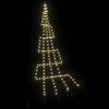 vidaXL LED Christmas Tree with Ground Spikes Warm White 300 cm Metal
