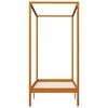 vidaXL Canopy Bed Frame without Mattress Honey Brown Solid Wood 100x200cm