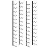 vidaXL Wall-mounted Wine Racks for 48 Bottles 2 pcs Black Iron