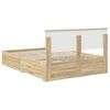 vidaXL Bed Frame with Drawer Sonoma Oak 140 x 200 cm Engineered Wood