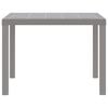 vidaXL Garden Dining Table Light Grey 100 x 100 x 73 cm Poly Rattan