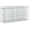 vidaXL Gabion Raised Bed 150 x 50 x 80 cm Galvanised Steel Silver