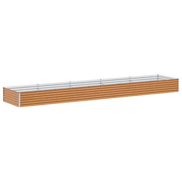 vidaXL Garden Raised Bed 485 x 100 x 36 cm Galvanised Steel