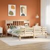 vidaXL Bookcase Bed without Mattress 180x200 cm Super King Solid Wood Pine