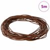vidaXL Leather Cord Light Brown &Oslash;1 mm x 5 m Leather